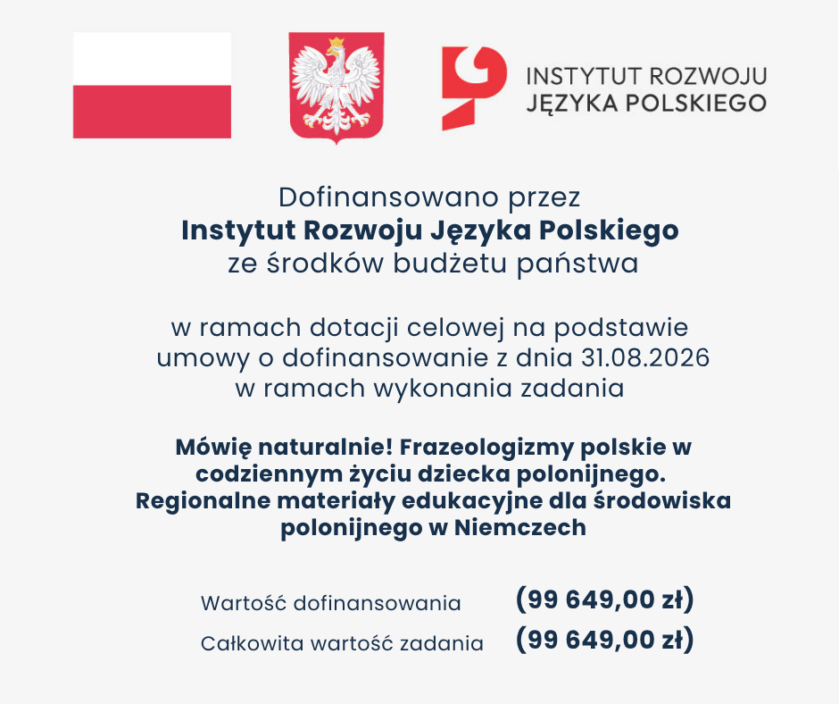 Mówię naturalnie! Dofinansowanie IRJP: 99 649,00 zł.